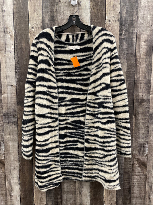 Cardigan By Loft In Zebra Print, Size: Xs