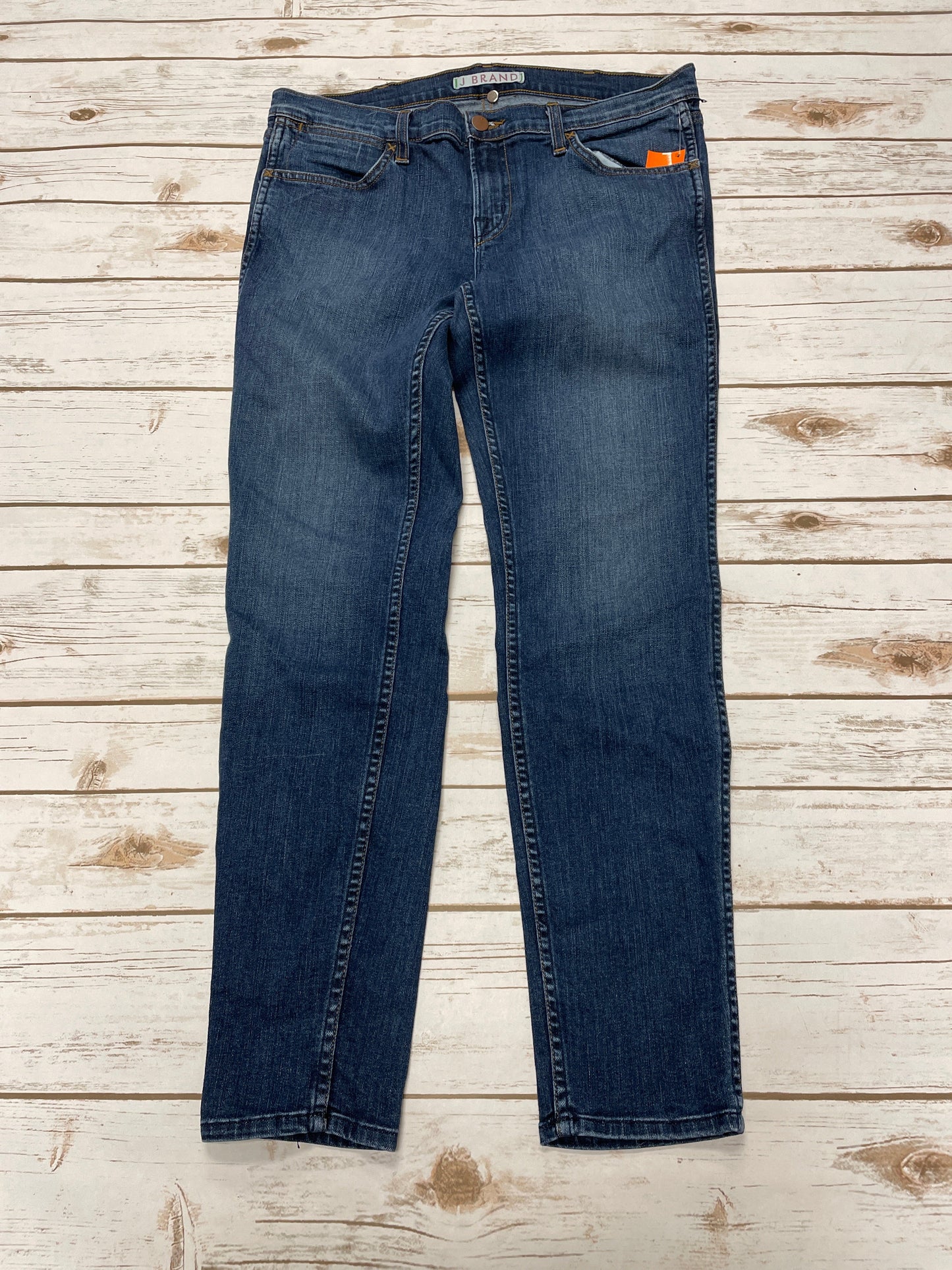 Jeans Skinny By J Brand In Blue Denim, Size: 12