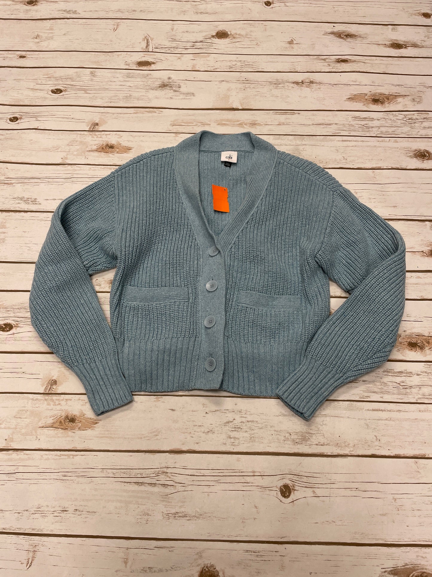 Sweater Cardigan By Cabi In Blue, Size: S