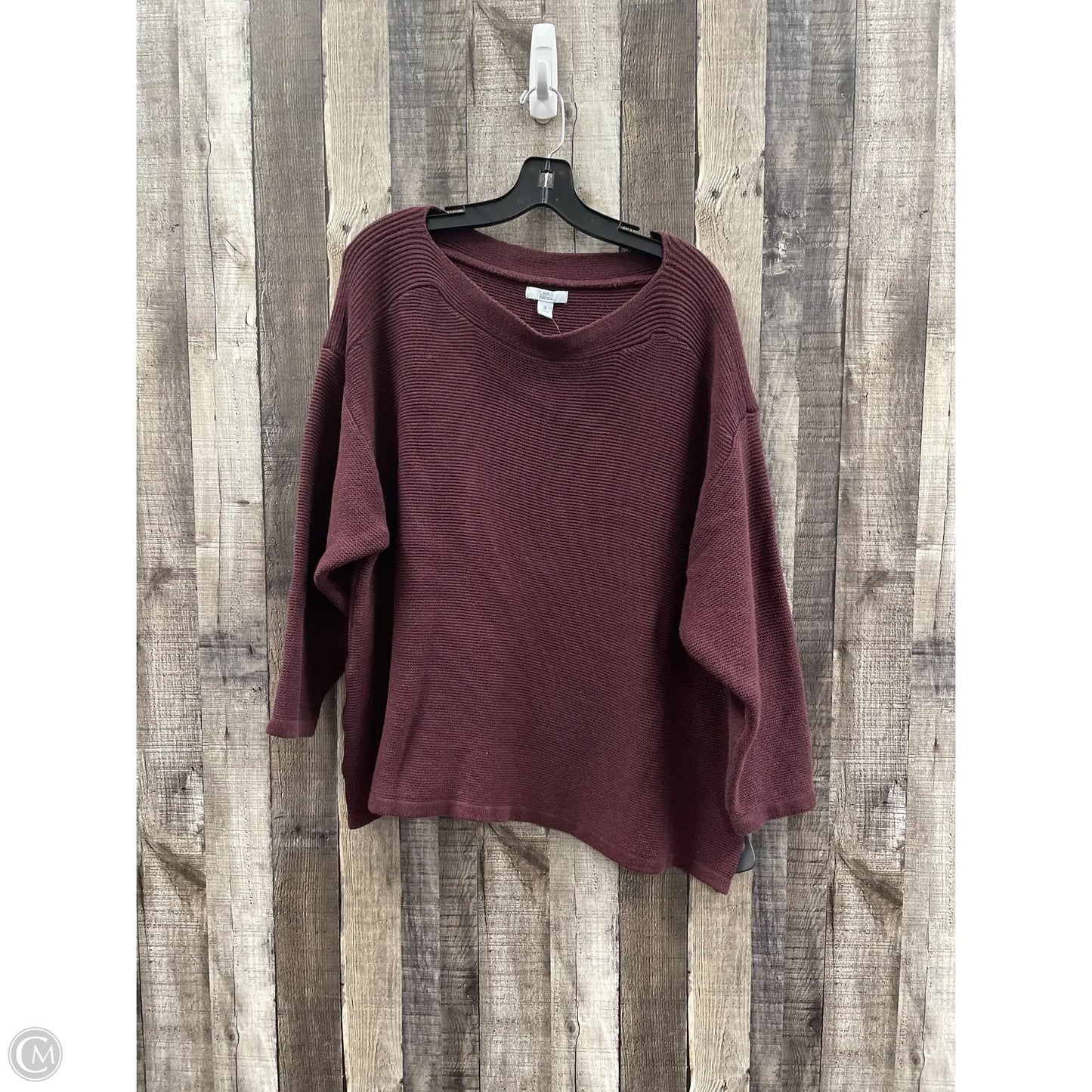 Sweater By Croft And Barrow In Maroon, Size: 3x