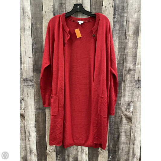 Cardigan By J. Jill In Red, Size: L