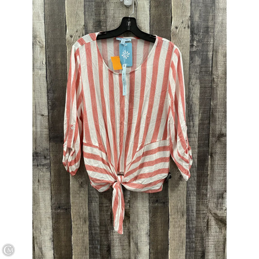 Top 3/4 Sleeve By She + Sky In Striped Pattern, Size: S