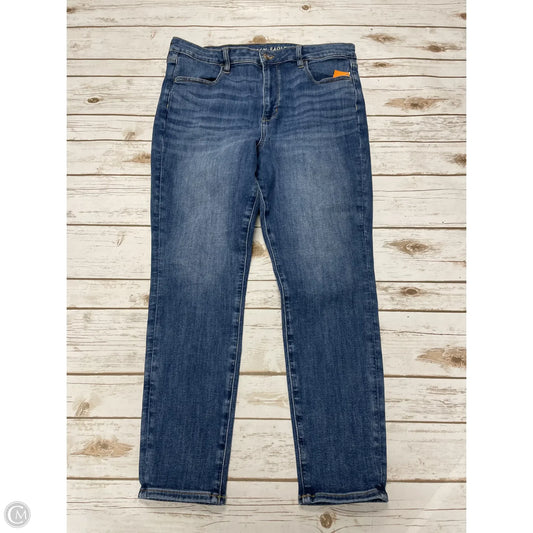 Jeans Skinny By American Eagle In Blue Denim, Size: 14