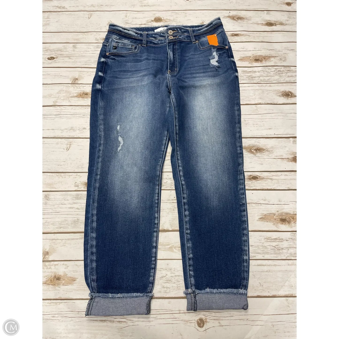 Jeans Straight By Kancan In Blue Denim, Size: 14