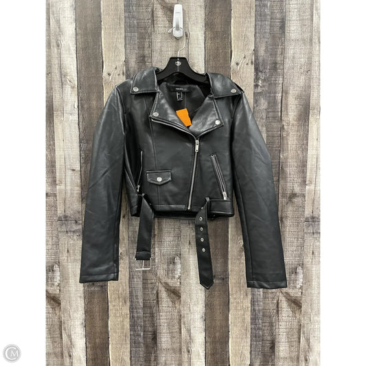 Jacket Moto By Forever 21 In Black, Size: S