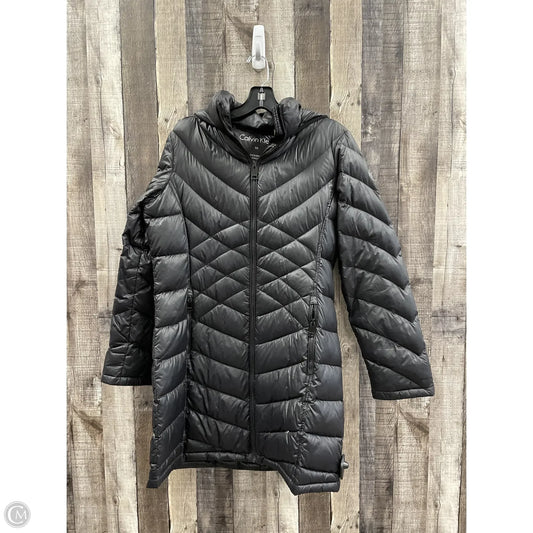 Coat Puffer & Quilted By Calvin Klein In Black, Size: M