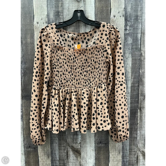 Top Long Sleeve By Shein In Animal Print, Size: M