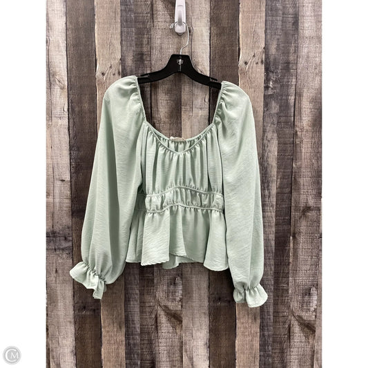 Top Long Sleeve By Altard State In Green, Size: M