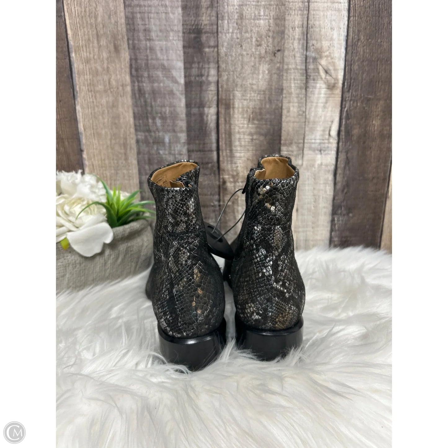 Boots Ankle Heels By Vionic In Snakeskin Print, Size: 8