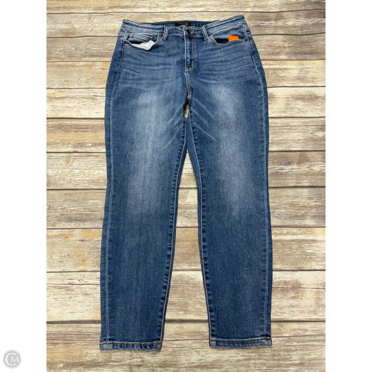 Jeans Skinny By Judy Blue In Blue Denim, Size: 12