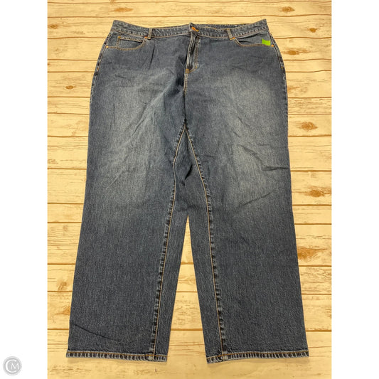 Jeans Straight By Talbots In Blue Denim, Size: 24