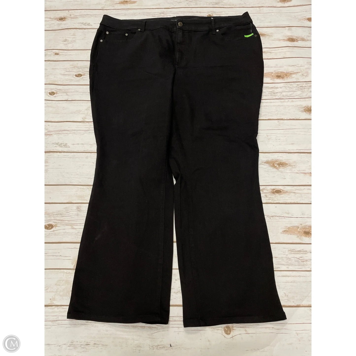 Jeans Boot Cut By Talbots In Black Denim, Size: 24