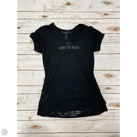 Top Short Sleeve By Bcbgmaxazria In Black, Size: S