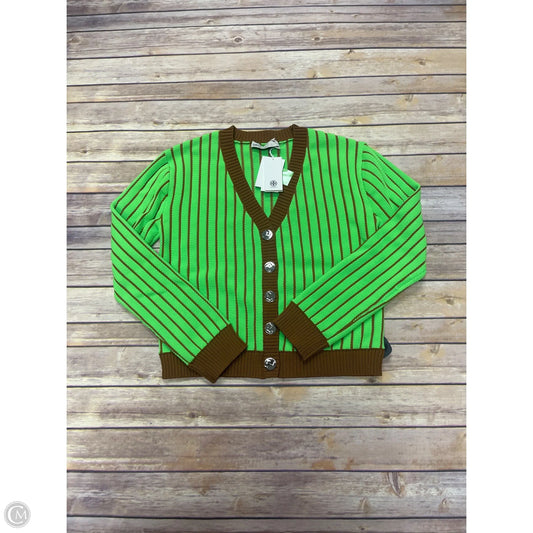 Sweater Cardigan Designer By Tory Burch In Green, Size: M
