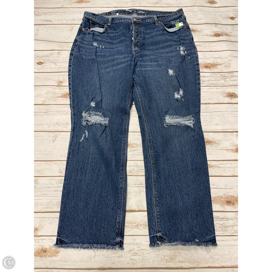 Jeans Straight By Old Navy In Blue Denim, Size: 16