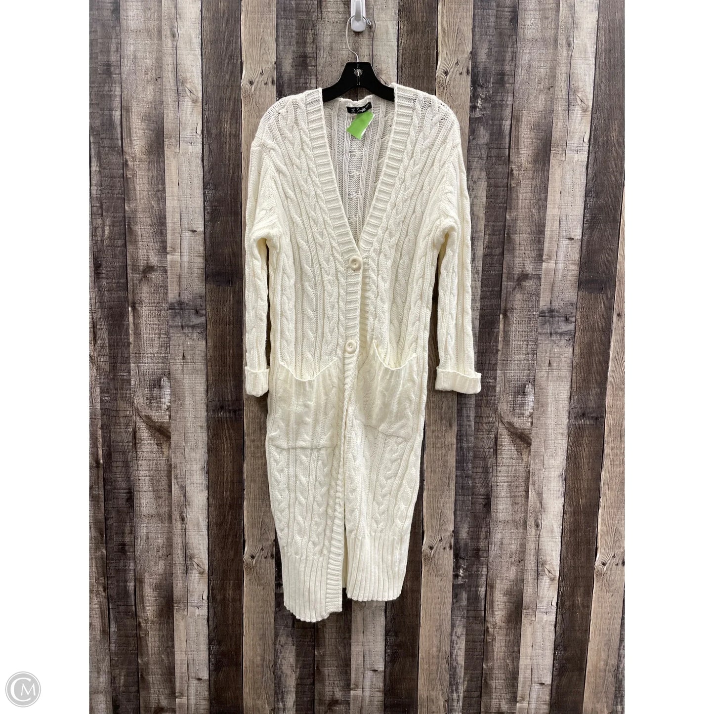 Sweater Cardigan By Cme In White, Size: S