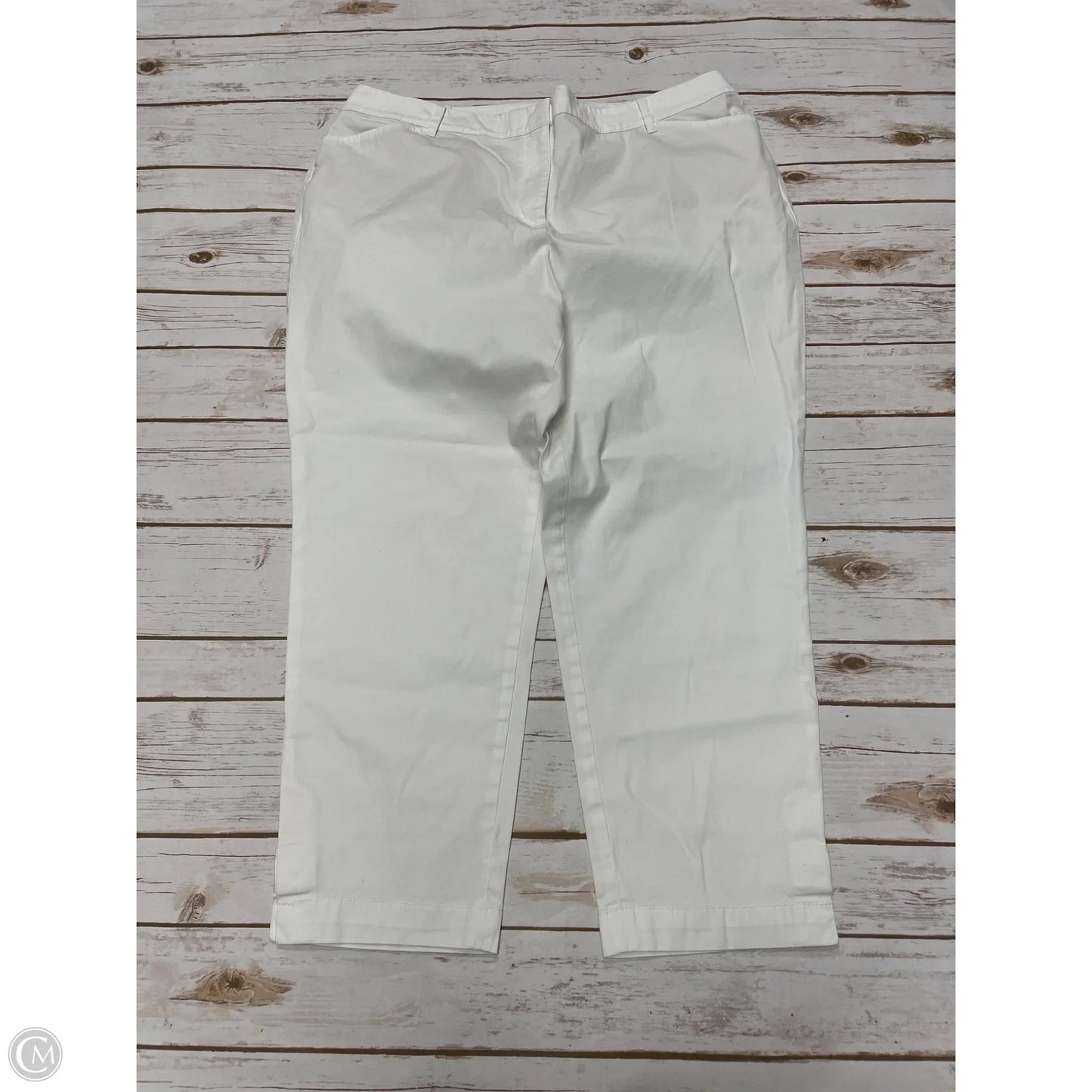 Jeans Cropped By Talbots In White, Size: 16