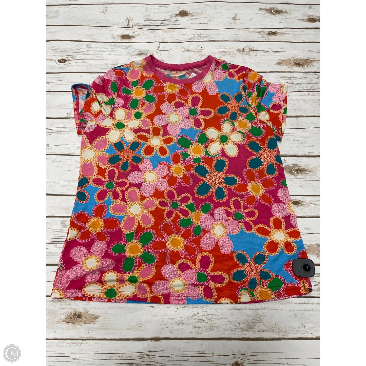 Top Short Sleeve By Cmf In Multi-colored, Size: Xl