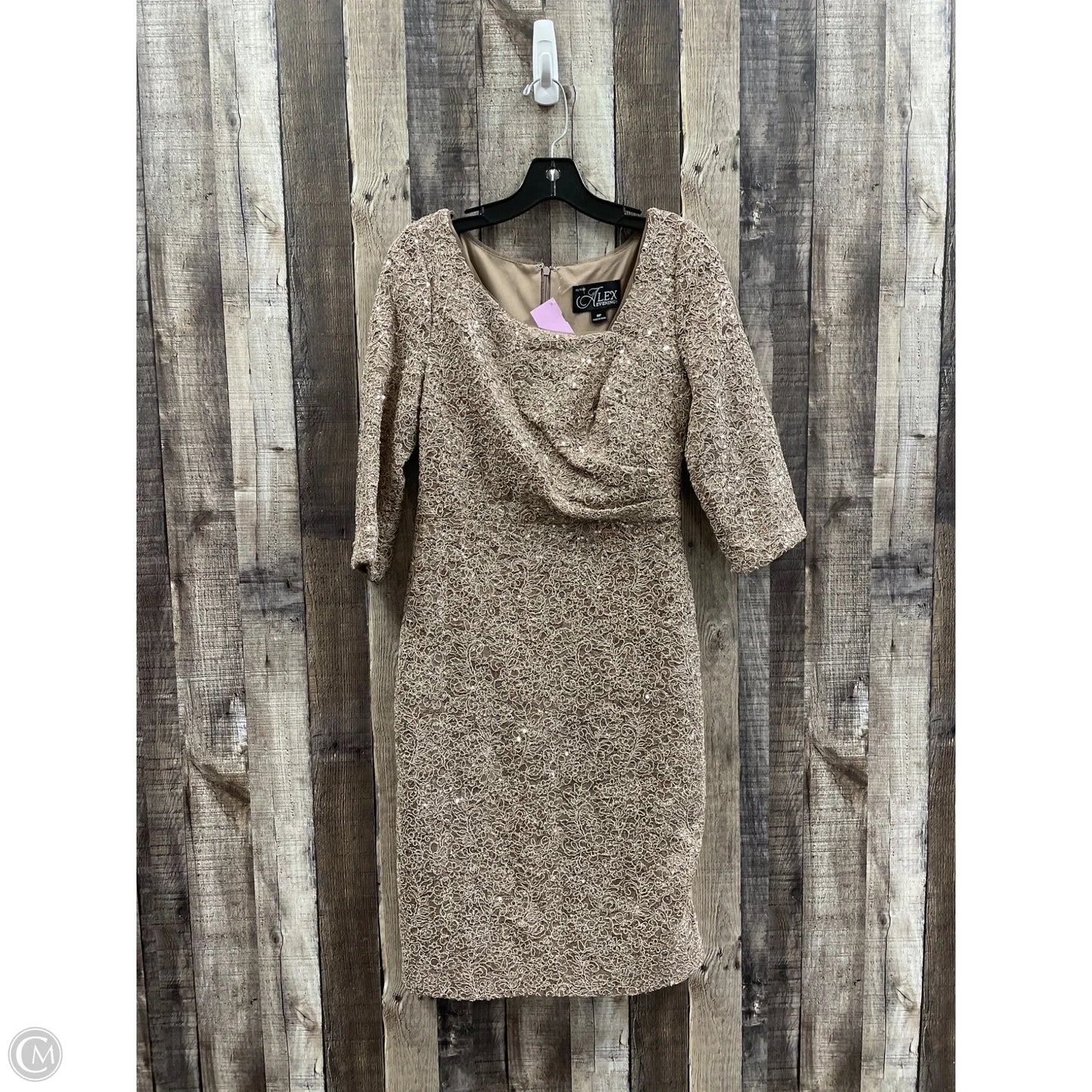 Dress Party Midi By Alex In Tan, Size: Mp