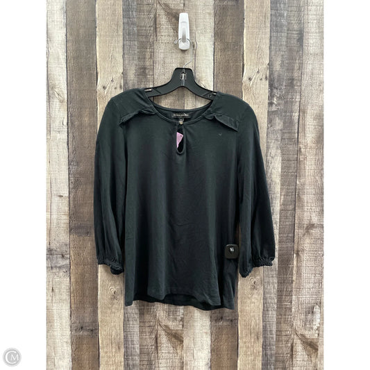 Top 3/4 Sleeve By Banana Republic In Black, Size: S