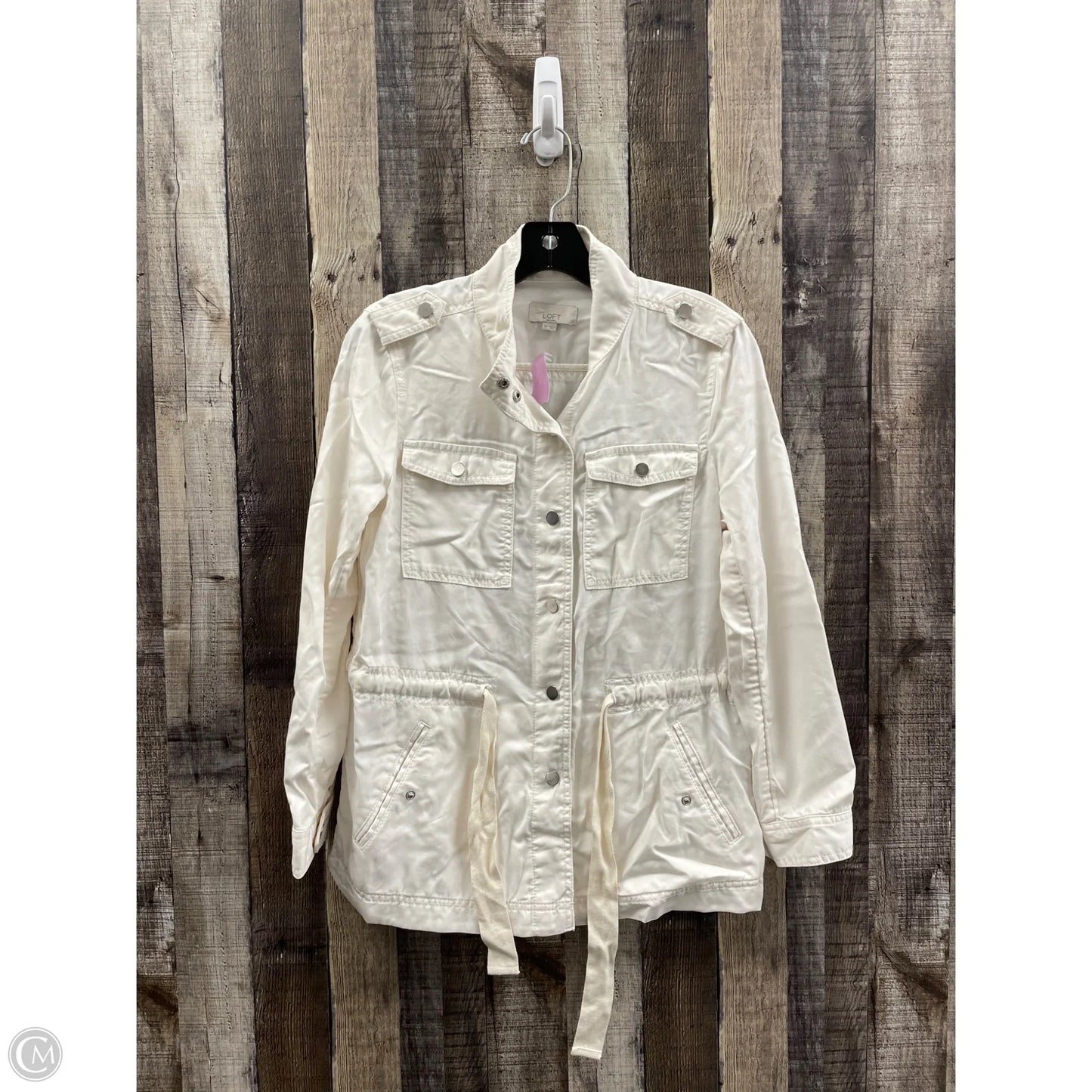 Jacket Utility By Loft In Cream, Size: Sp