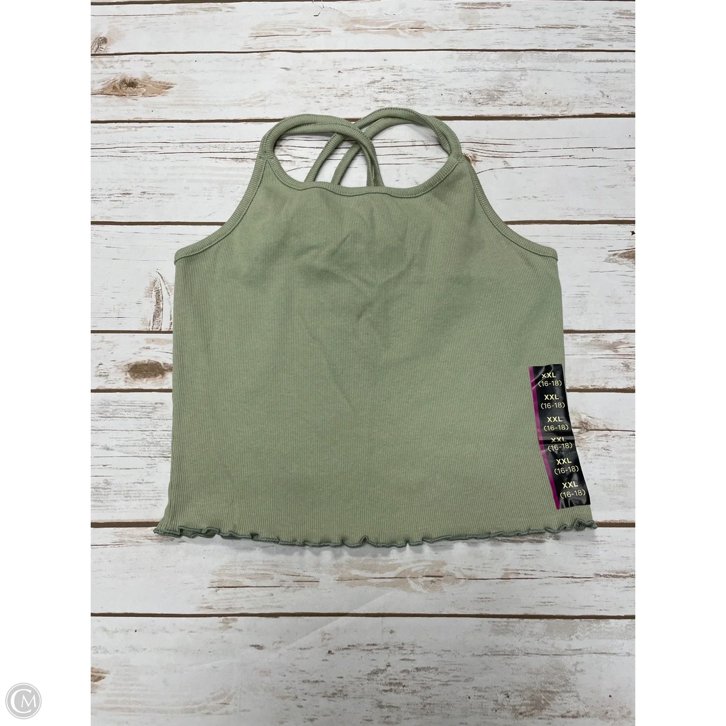 Top Sleeveless By Cme In Green, Size: Xxl