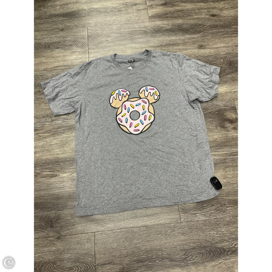 Top Short Sleeve By Disney Store In Grey, Size: L