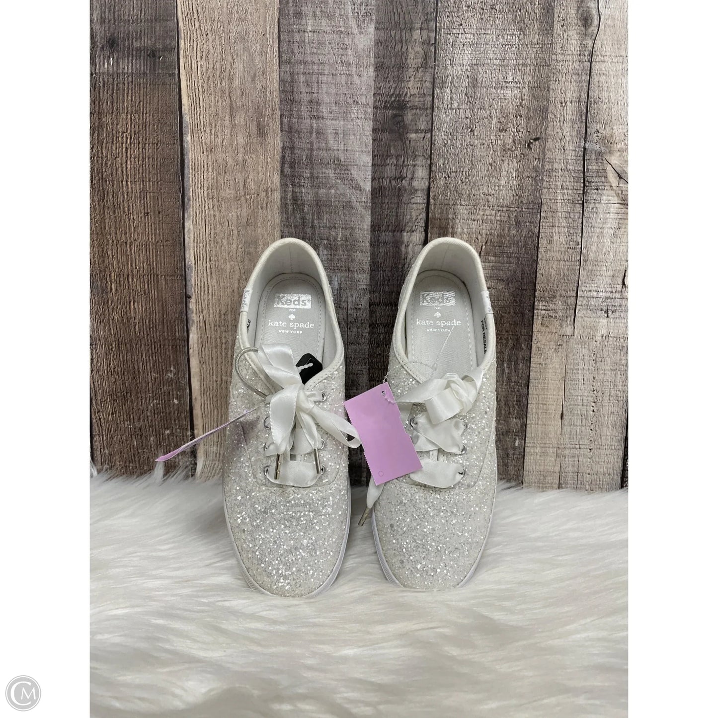 Shoes Designer By Kate Spade In Silver, Size: 6