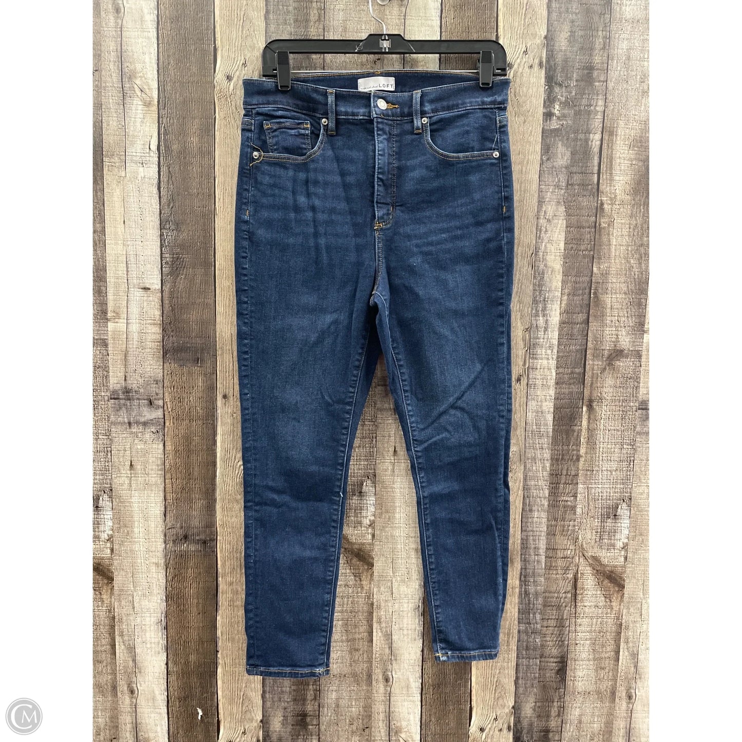 Jeans Skinny By Loft In Blue Denim, Size: 10