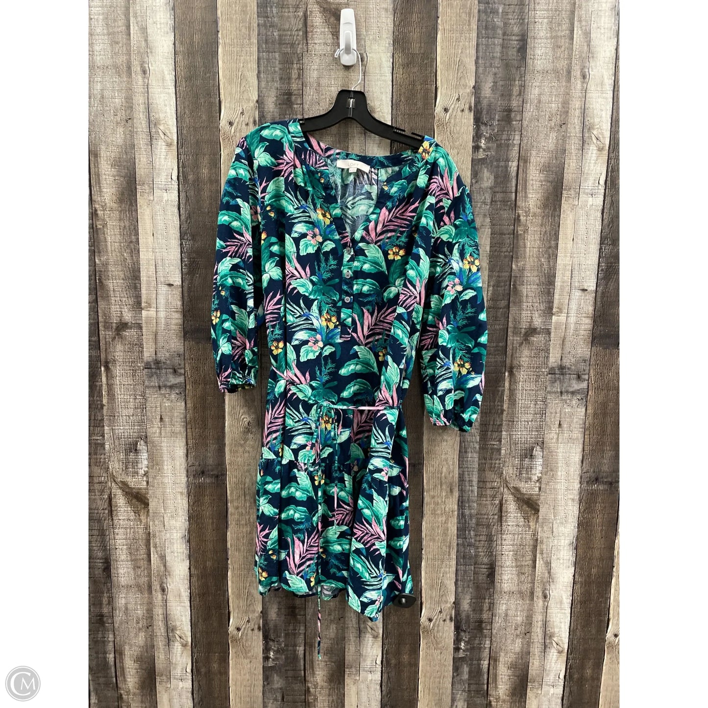 Dress Casual Midi By Loft In Multi-colored, Size: Xl