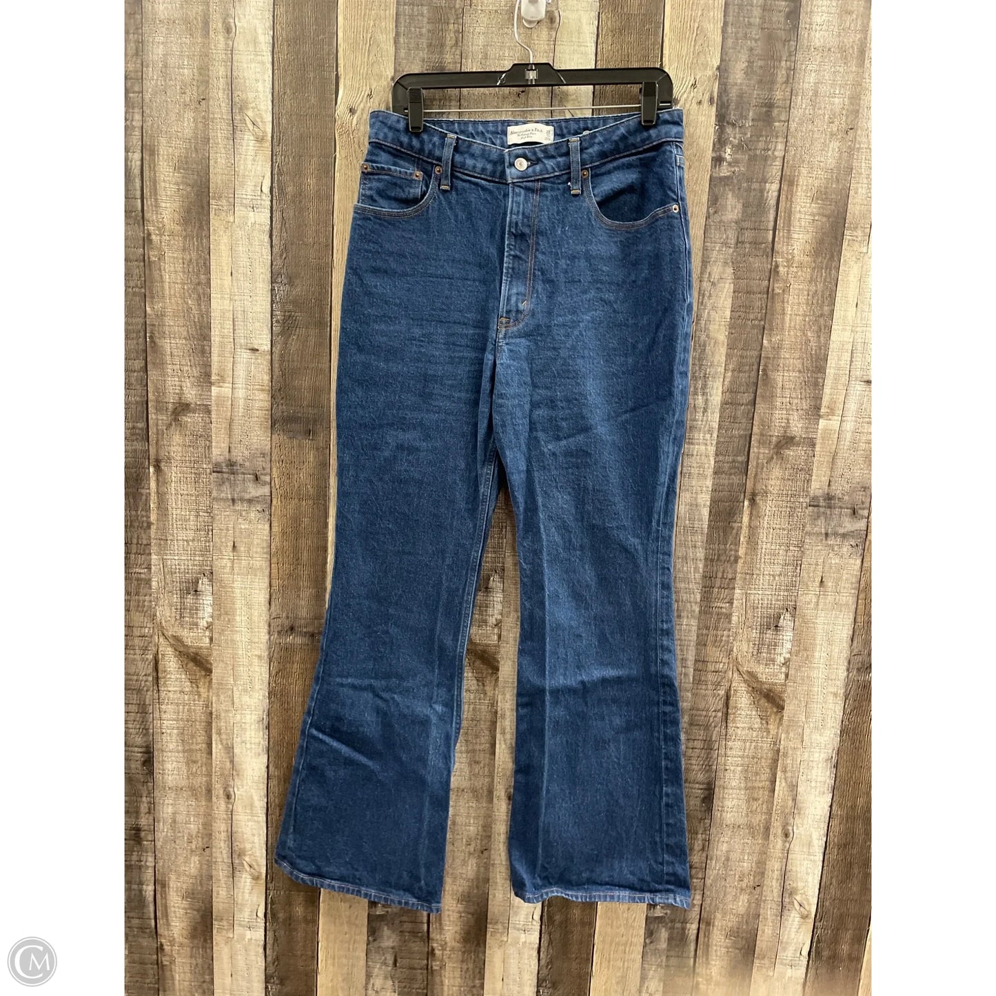Jeans Flared By Abercrombie And Fitch In Blue Denim, Size: 10