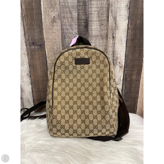 Backpack Luxury Designer By Gucci, Size: Medium