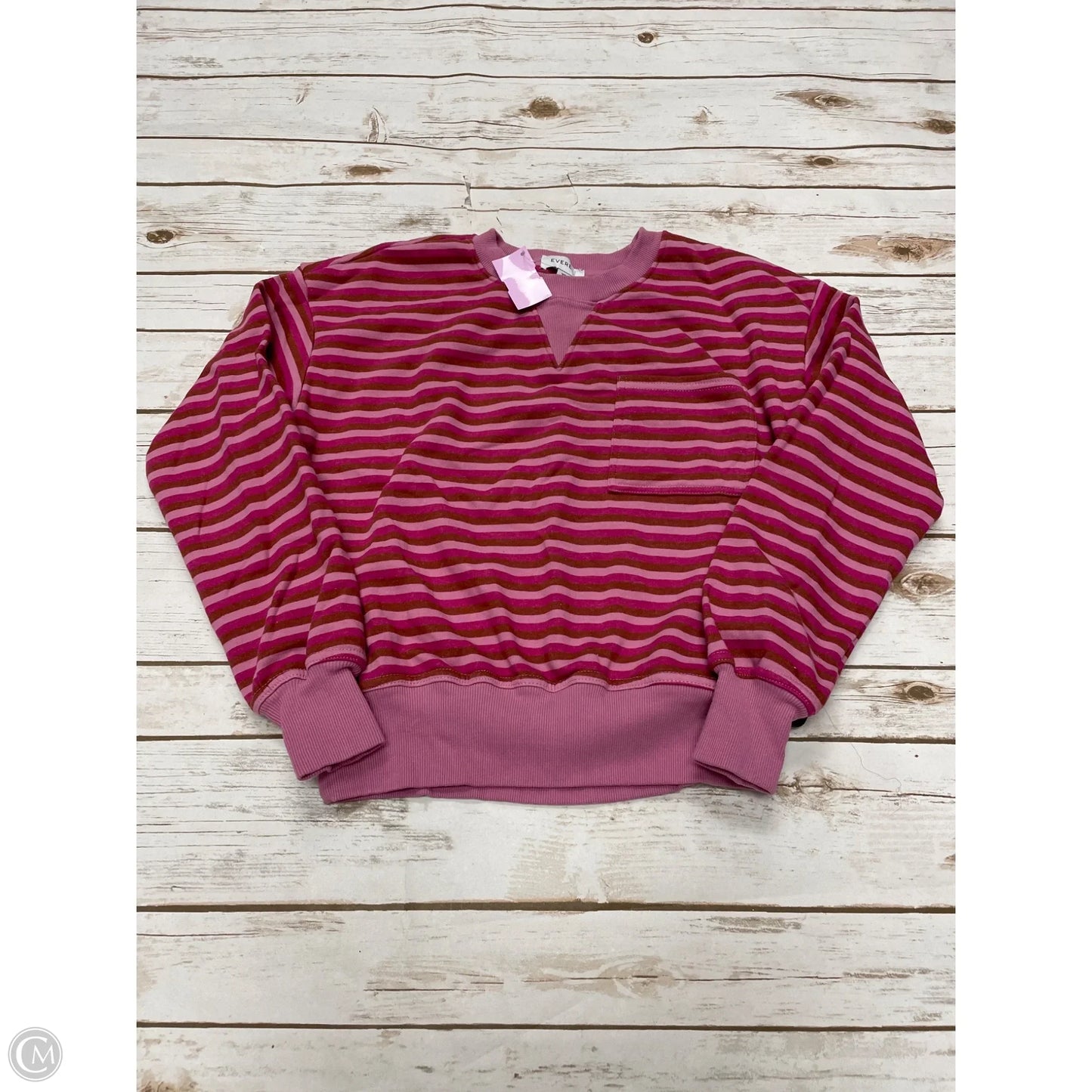 Sweatshirt Crewneck By Evereve In Striped Pattern, Size: Xs