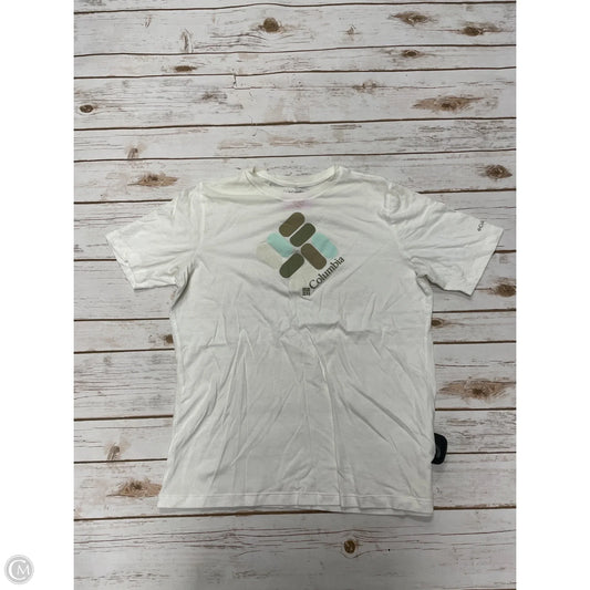 Top Short Sleeve By Columbia In Cream, Size: M