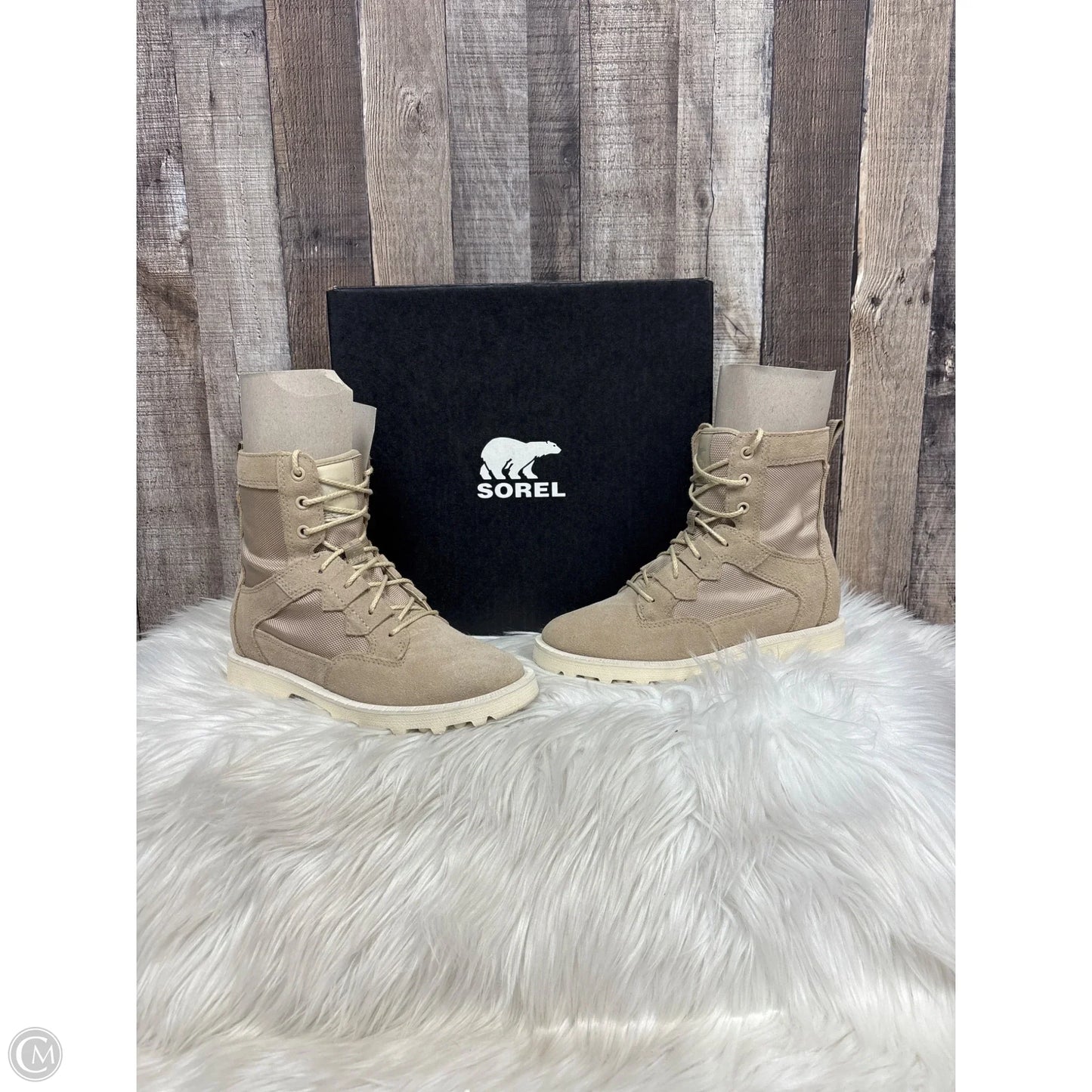 Boots Ankle Flats By Sorel In Beige, Size: 5.5