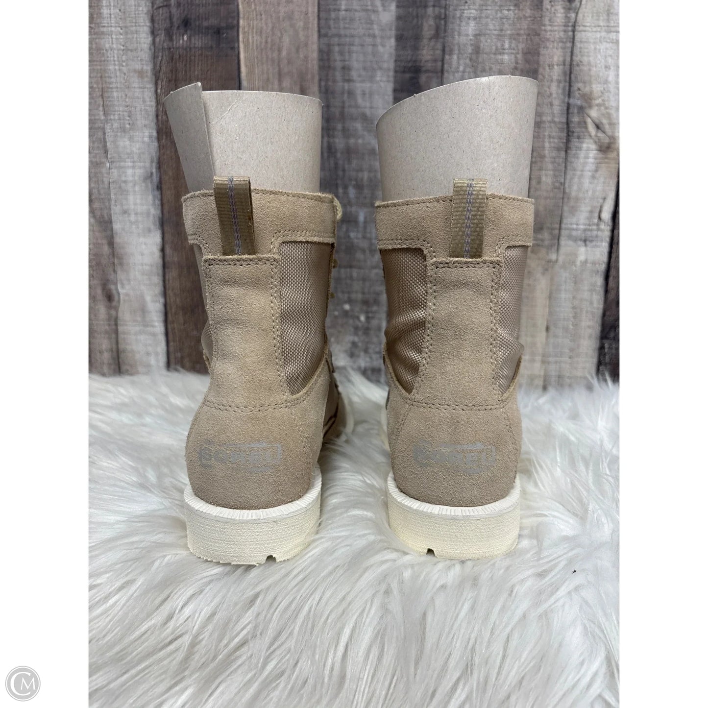 Boots Ankle Flats By Sorel In Beige, Size: 5.5