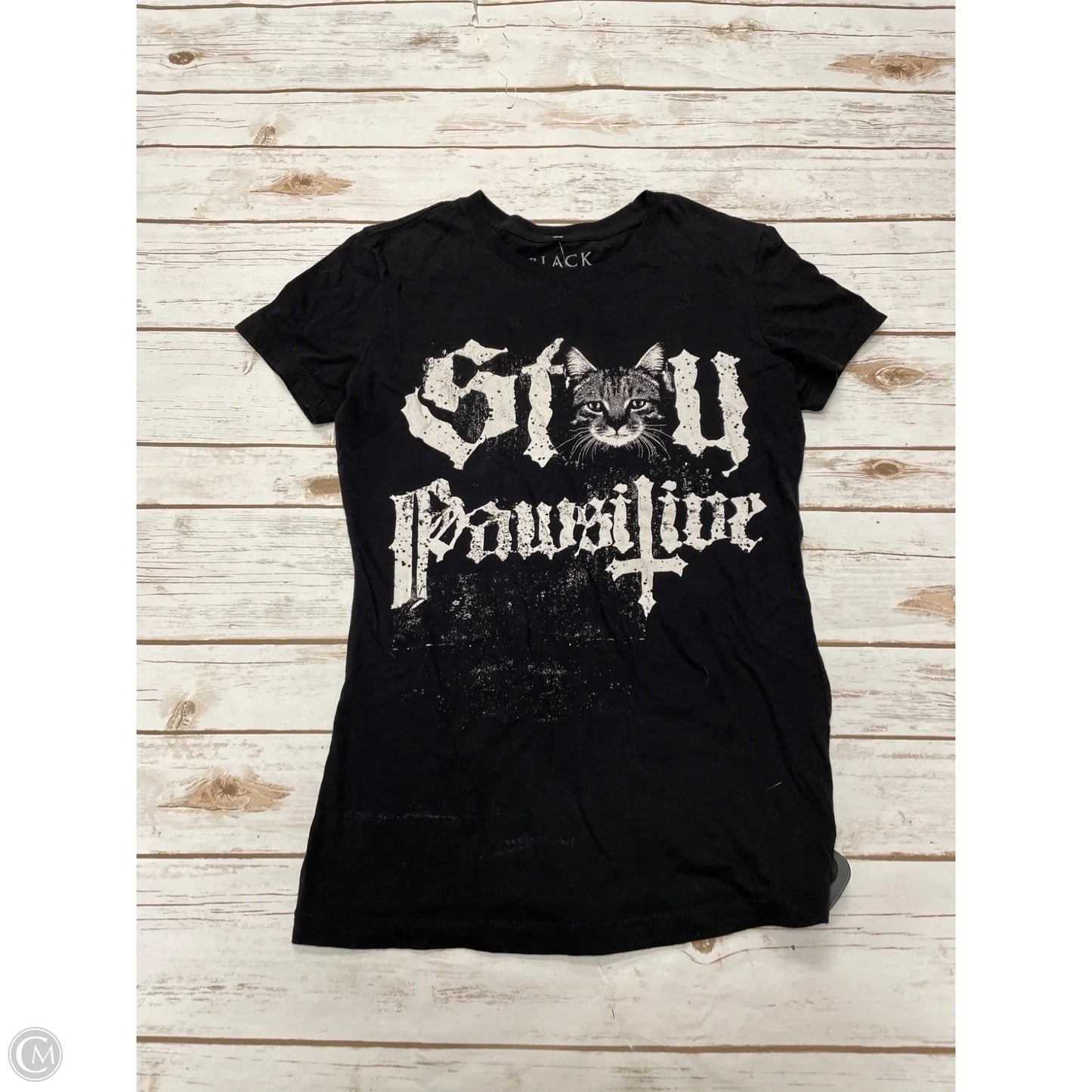 Top Short Sleeve Basic By Cme In Black, Size: S