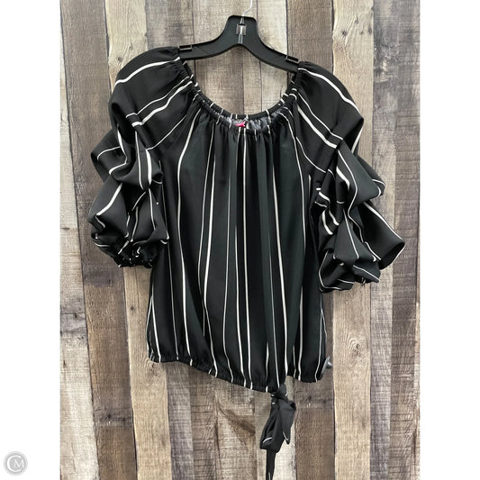 Top 3/4 Sleeve By Vince Camuto In Black & White, Size: S