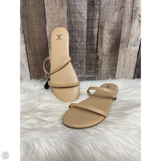 Sandals Flats By Shade & Shore In Beige, Size: 10
