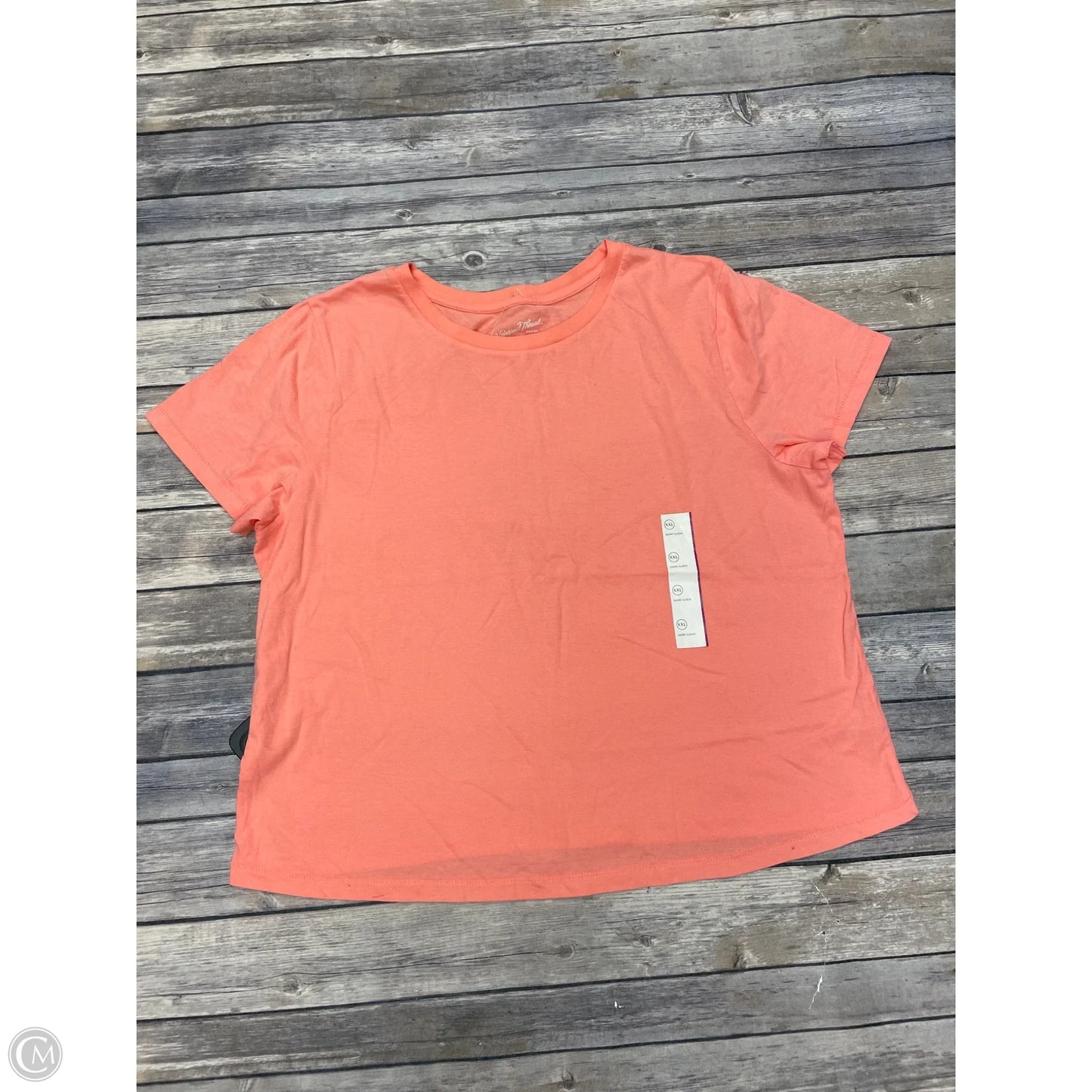 Top Short Sleeve Basic By Universal Thread In Peach, Size: Xxl