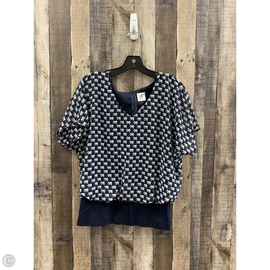 Top Short Sleeve By Cabi In Navy, Size: S