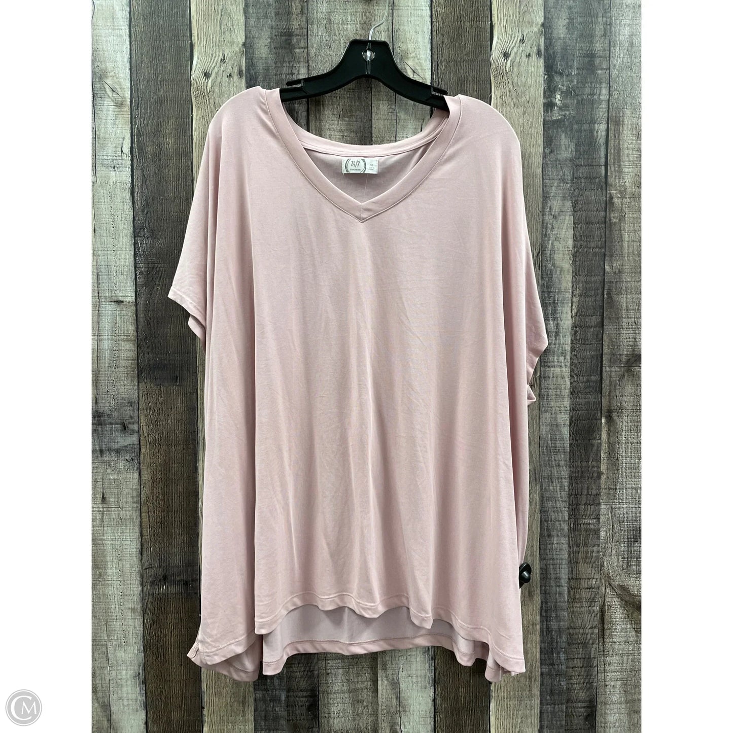 Top Short Sleeve By Maurices In Mauve, Size: 4x