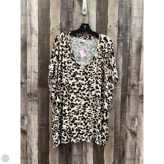 Top Short Sleeve By Maurices In Animal Print, Size: 4x