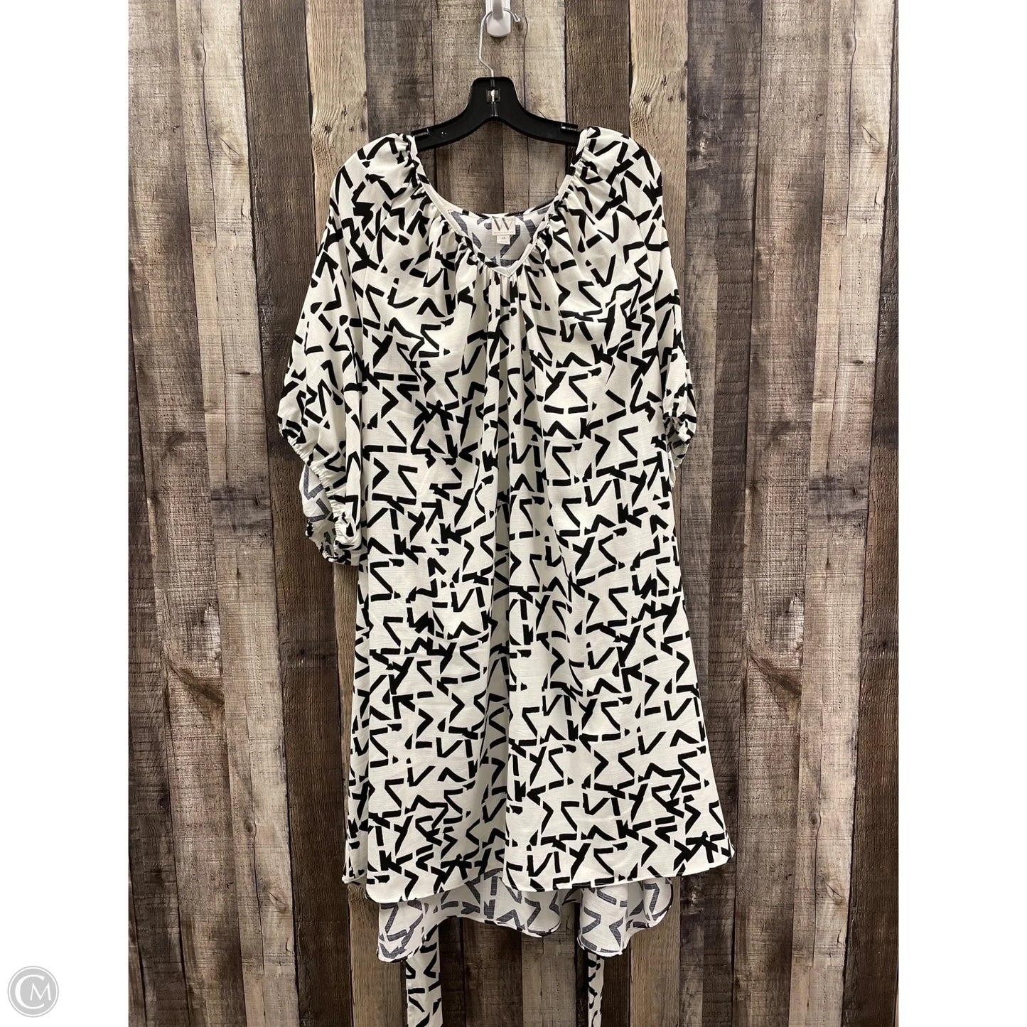 Dress Casual Midi By Worthington In Black & White, Size: 4x