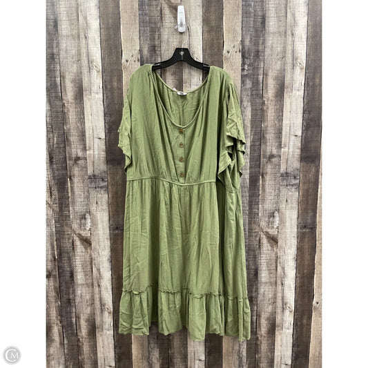 Dress Casual Midi By Sonoma In Green, Size: 4x