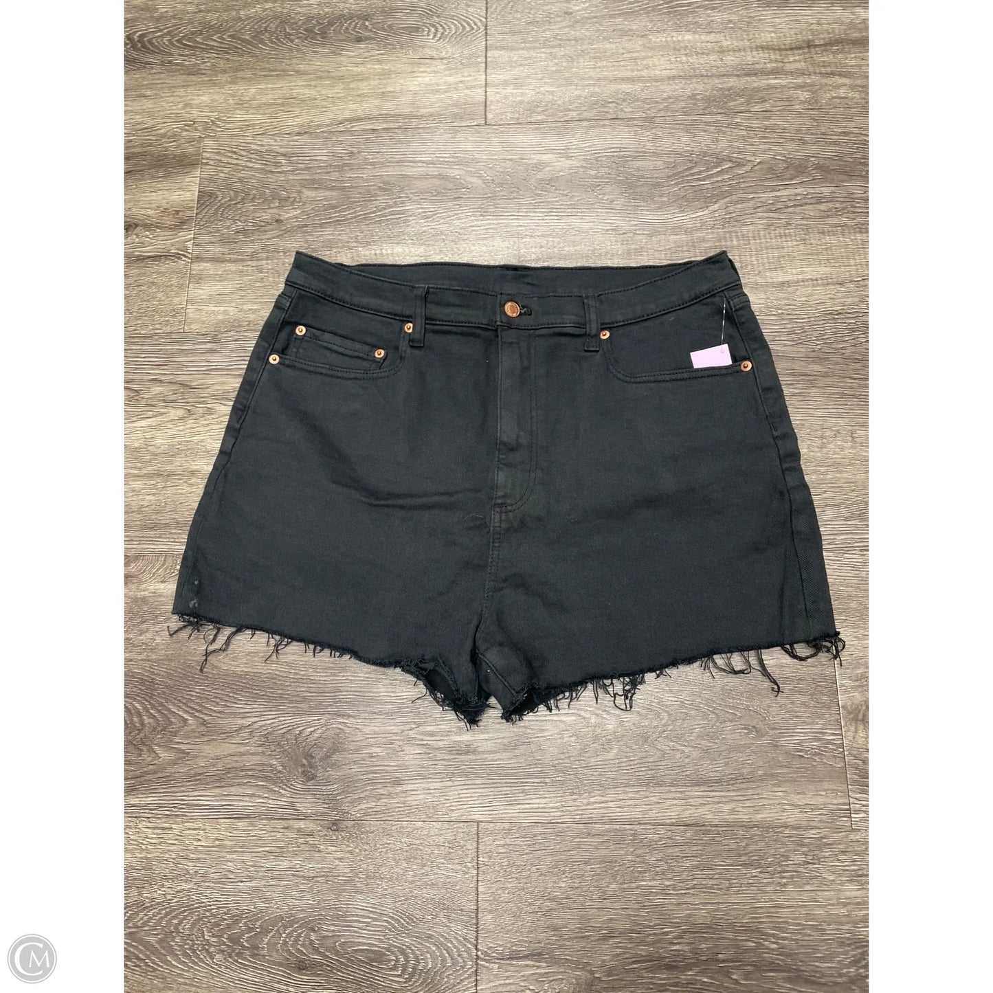 Shorts By Pink In Black Denim, Size: 14