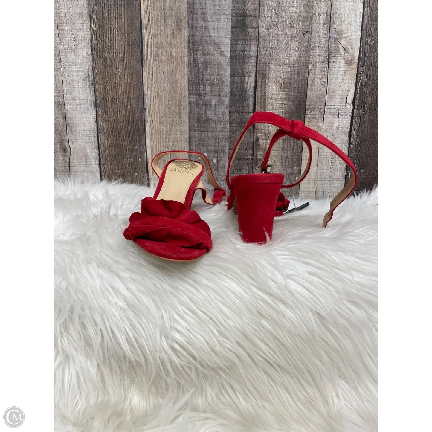 Sandals Heels Block By Vince Camuto In Red, Size: 9.5