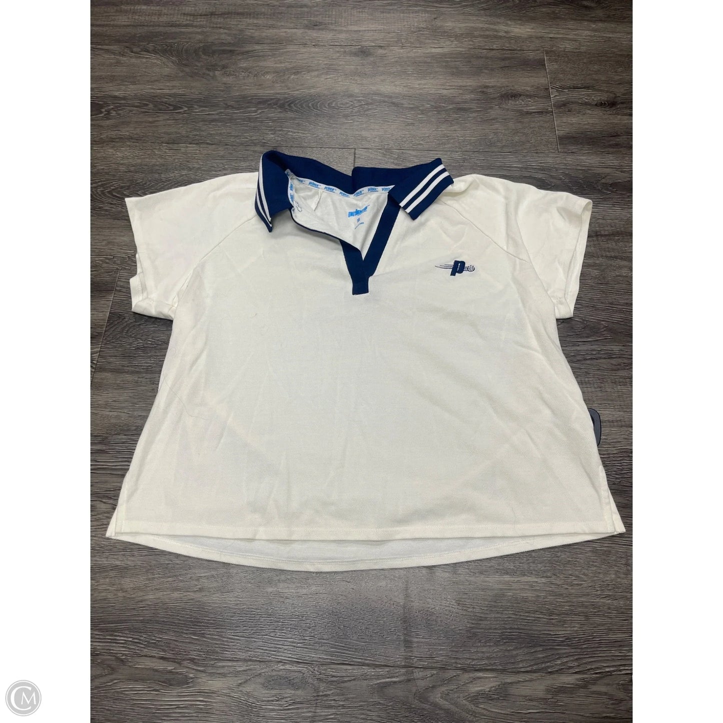 Athletic Top Short Sleeve By Cme In Cream, Size: Xl