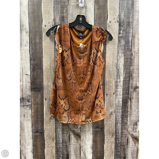 Top Sleeveless By Cme In Animal Print, Size: Xs