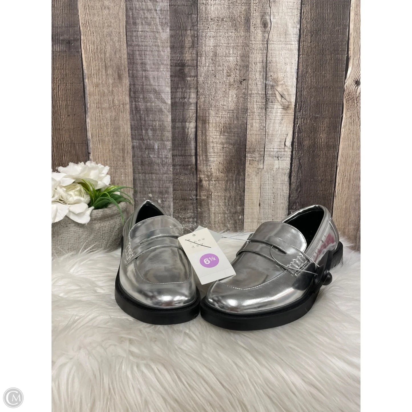 Shoes Heels Block By A New Day In Silver, Size: 7